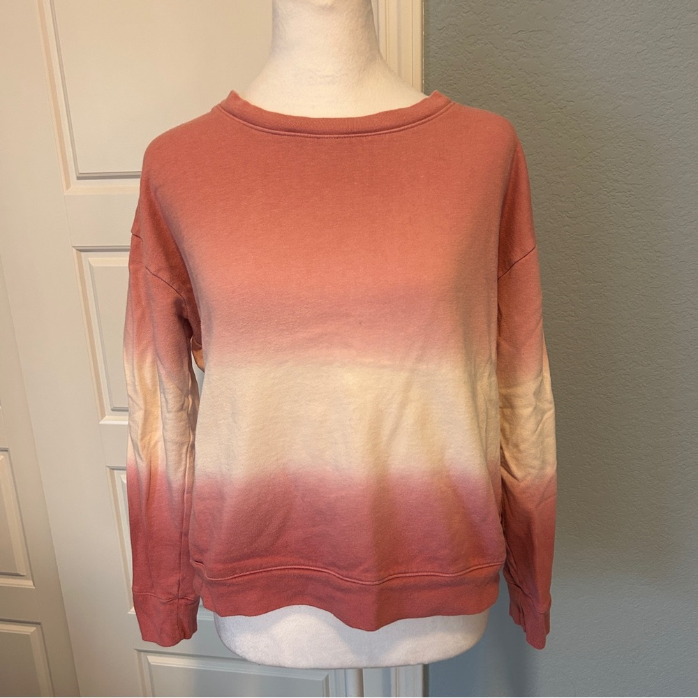 SPLENDID Pink Tie-dye Ombré Sweatshirt Womens M